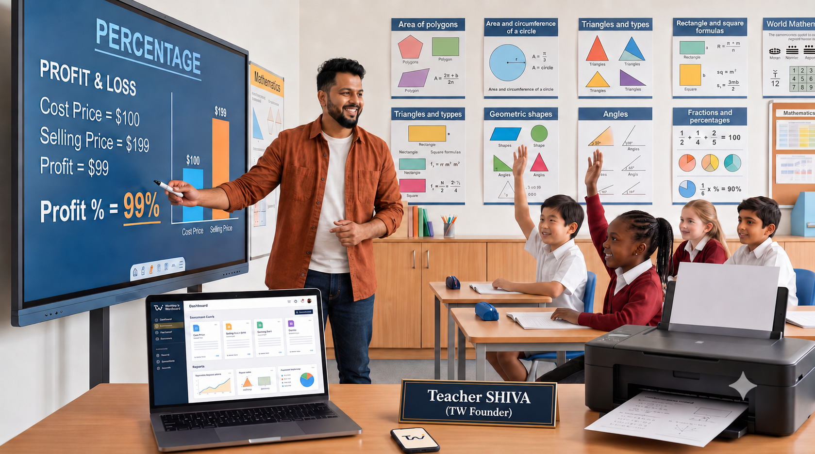 Teacher using Teacher's Workflow in the classroom